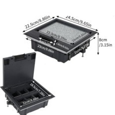 Floor socket recessed with mounting cartridges