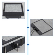 Floor socket recessed with mounting cartridges