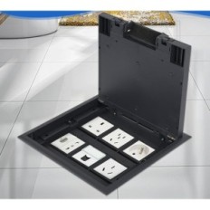 Floor socket recessed with mounting cartridges