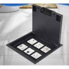 Floor socket recessed with mounting cartridges