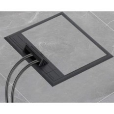 Floor socket recessed with mounting cartridges