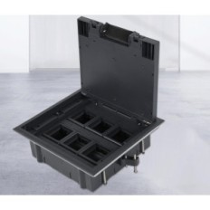 Floor socket recessed with mounting cartridges