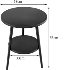 SOVEA TAULUKKO 2-TASE KZAD 38X55CM Musta metallikehyksellä