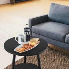 Damaged Coffee Table Round KZAD 2-LIGHT 38x55cm black