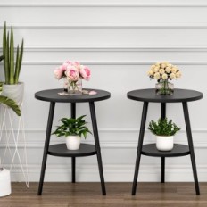 Damaged Coffee Table Round KZAD 2-LIGHT 38x55cm black