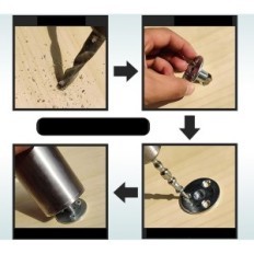 Mööbel jalad Reguleeritavad Qenovo 25cm Roostevabast terasest 4PCS näitus