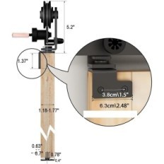 Encaixes dobráveis Wolfbird F35sts 107cm unilateral sem portas