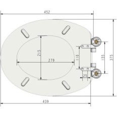 Käytetyt / epätäydellinen Seating Dough WC Kan Malmö soikea valkoinen