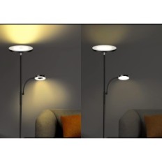 Beskadiget 42W 4200LM Gulvlampe Justerbar med en fjernbetjening