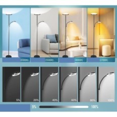 Beschadigde 42W 4200LM-vloerlamp instelbaar met een afstandsbediening