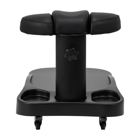 Carrinho para tanque de imersão Azzurro preto com apoio de pés ajustável — vista frontal