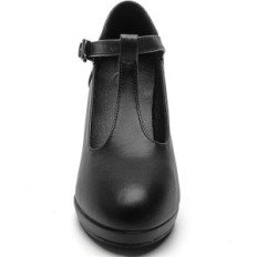 Ppxid de salto alto feminino com um dedo redondo e cinta R.35