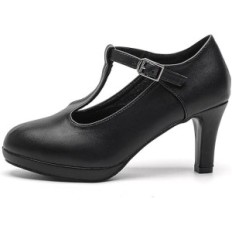 Dames PPXID met hoge hakken met een ronde neus en riem R.35