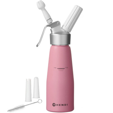 Sifão para chantilly pastel rosa 0,5 l - Hendi 975886