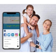 Oxímetro de pulso de pulso Bluetooth com medição de veadame e frequência cardíaca