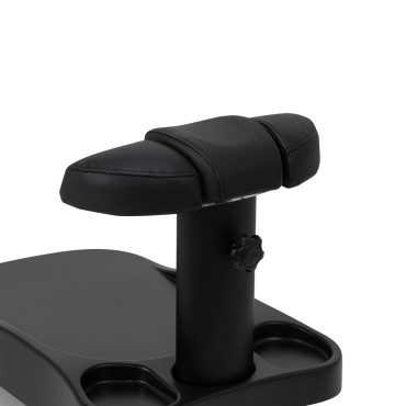Carrinho para tanque de imersão Azzurro preto com apoio de pés ajustável — close-up do apoio de braço