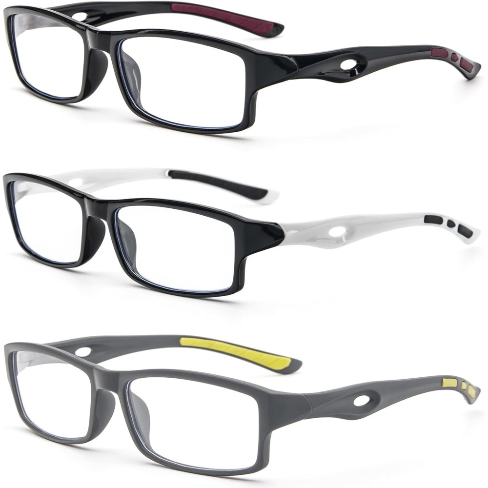 Okulary do czytania i komputera +3.00  KoKoBin TR90 antyblue zestaw 3szt