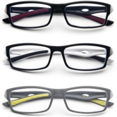 Lectura y gafas de computadora +3.00 Kokobin TR90 Antiblue Set 3pcs