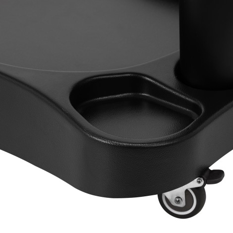 Azzurro paddling pool-vagn svart — närbild av bas