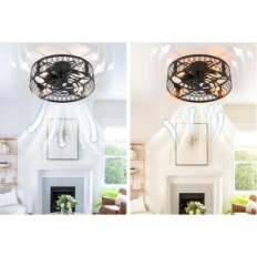 GANEED 50 cm takvifte med E27 lampe og svart utstillings fjernkontroll