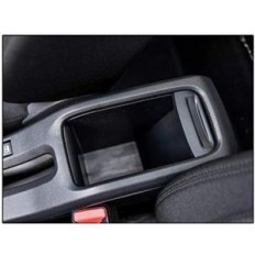 Zwart en zwart-laag leren armleuning voor de auto van Peugeot 2008