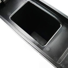 Black and black-layer leather armrest for the Peugeot 2008 car