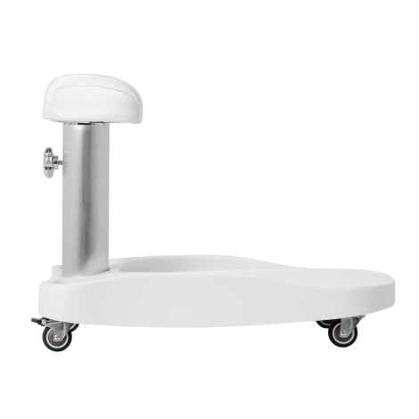 Chariot piscine à pédiluve Azzurro blanc — vue latérale