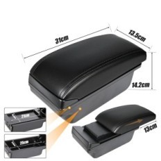 Cuir d'accoudoir moyen Oyhcm pour Suzuki Ignis Noir