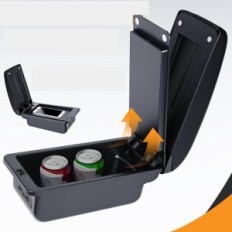 Cuir d'accoudoir moyen Oyhcm pour Suzuki Ignis Noir