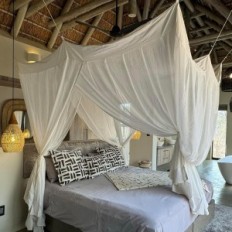 Canopy Algodão 100% na Rainha / King Bed Mosquito Net