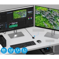 KVM CMSTEDCD VP-SW222 Switch HDMI + DP 8K60Hz USB da 3,0 a 2 Computer