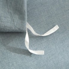 Cotton Pillow 240x260 cm med lynlås + 2 pudebetræk 65x65 cm Blå