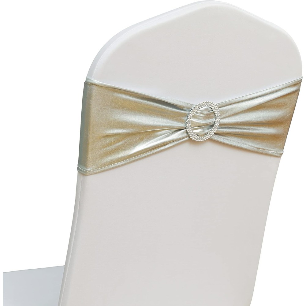 Stühle für Stühle mit einem flexiblen silbernen Bogen für eine Hochzeit 100-tlg.