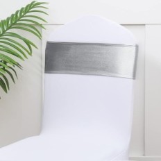 Stühle für Stühle mit einem flexiblen silbernen Bogen für eine Hochzeit 100-tlg.