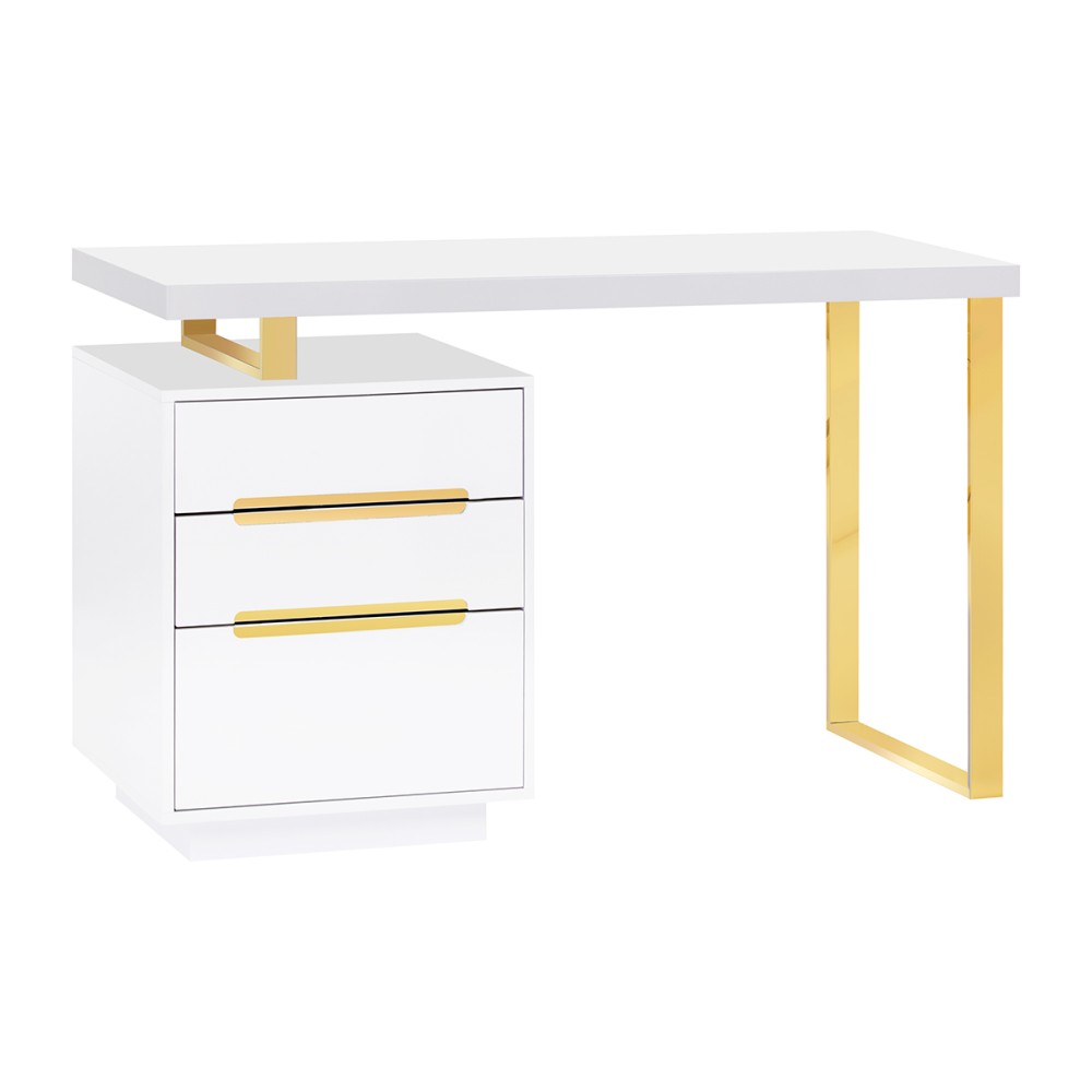 COSMETIC DESK 3311G WHITE GOLD - Ammattimainen manikyöritaso ACTIVESHOPilta — etuosa