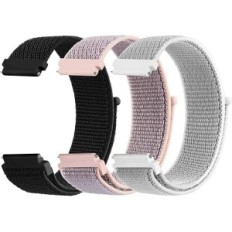 Strisce di nylon per SmartWatch 20 mm Mugust Size regolabile Set 3 PCS