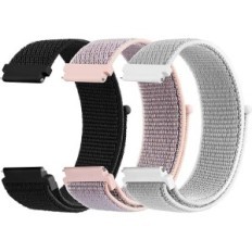Nylon strips for smartwatch 20 mm mugust adjustable size set 3 pcs