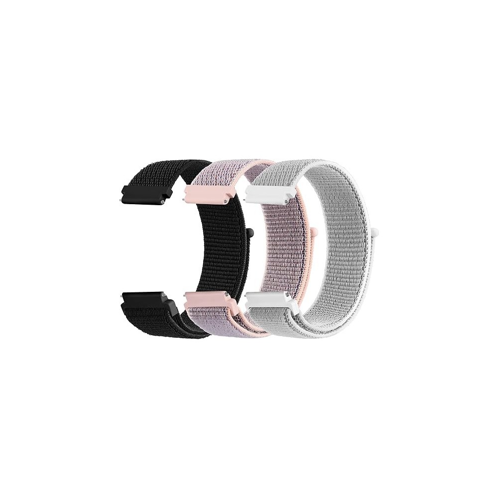 Nylon-nauhat SmartWatchin 20 mm: n mugust Säädettävä koko Set 3 kpl