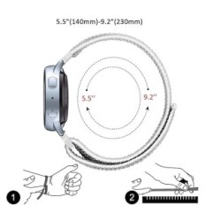 Νάιλον λωρίδες για smartwatch 20 mm Ρυθμιζόμενο μέγεθος ρύθμισης 3 τεμ