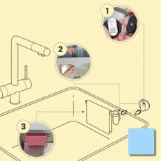 Magnetická rukojeť na dřez hadrů Happy umyvadla z nerezové oceli