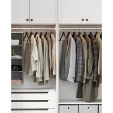 Houten hangers Songmics CRW02V20 20 stuks met groeven en staaf