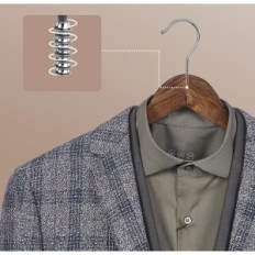 Dřevěné závěsy Songmics CRW02V20 20 kusů s drážkami a tyčemi