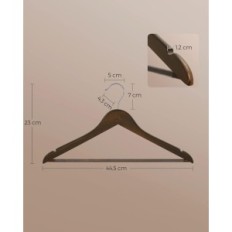 Wooden hangers Songmics Crw02V20 20 pieces with grooves and rod