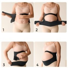 Nosečnost Belt Momcose CozysSupport Ergonomska podpora Black XL