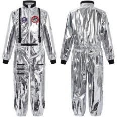 Astronaut costume silver unisex for adults carnival s uwxozo