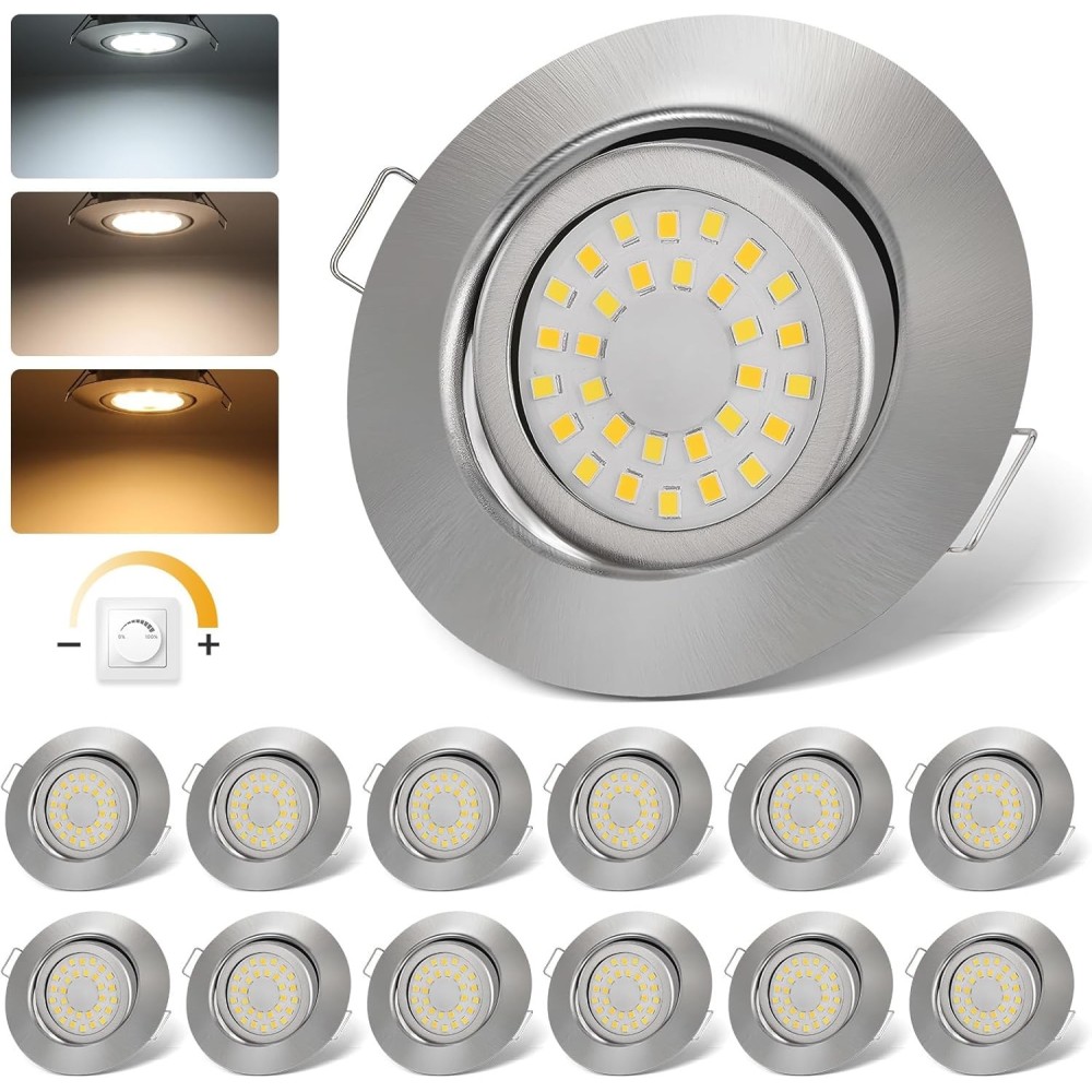 LED-koplampen. Inbouw Cloxsh 5W IP44 instelbare 12 stuks. Voor badkamer en keuken