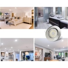 Phares LED. CLOXSH encastré 5W IP44 ajustable 12 pcs. Pour la salle de bain et la cuisine