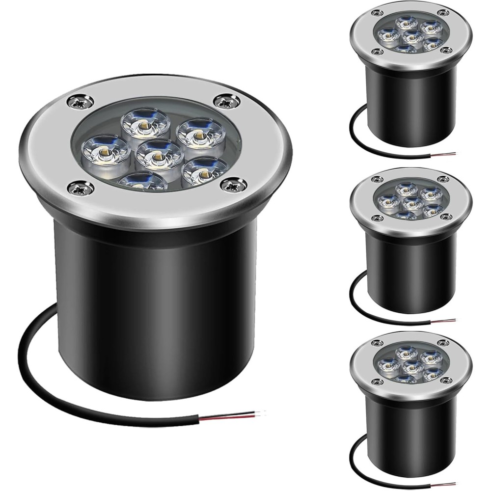 Υπόγειες φώτα LED Ahotsuk 6W IP67 Χαμηλή ένταση για αίθριο κήπου