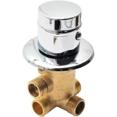 AFuder 2-5 shower distributor. Ceramic outputs. Brass chrome. Exhibition chrome