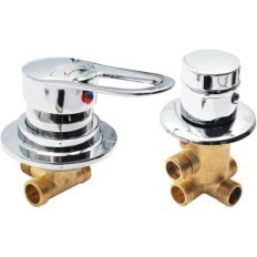 AFuder 2-5 shower distributor. Ceramic outputs. Brass chrome. Exhibition chrome